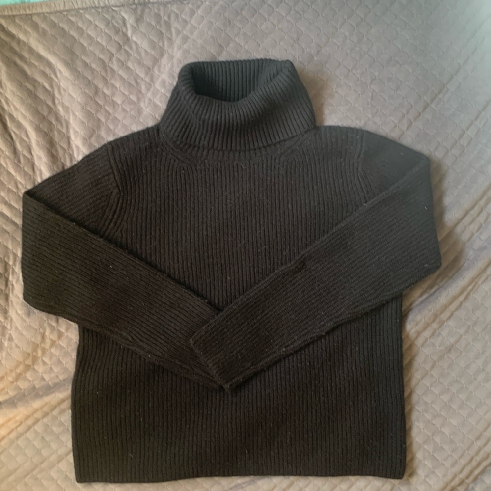 Banana Republic Women’s Medium Black 100% Cashmere Turtleneck Long Sleeve